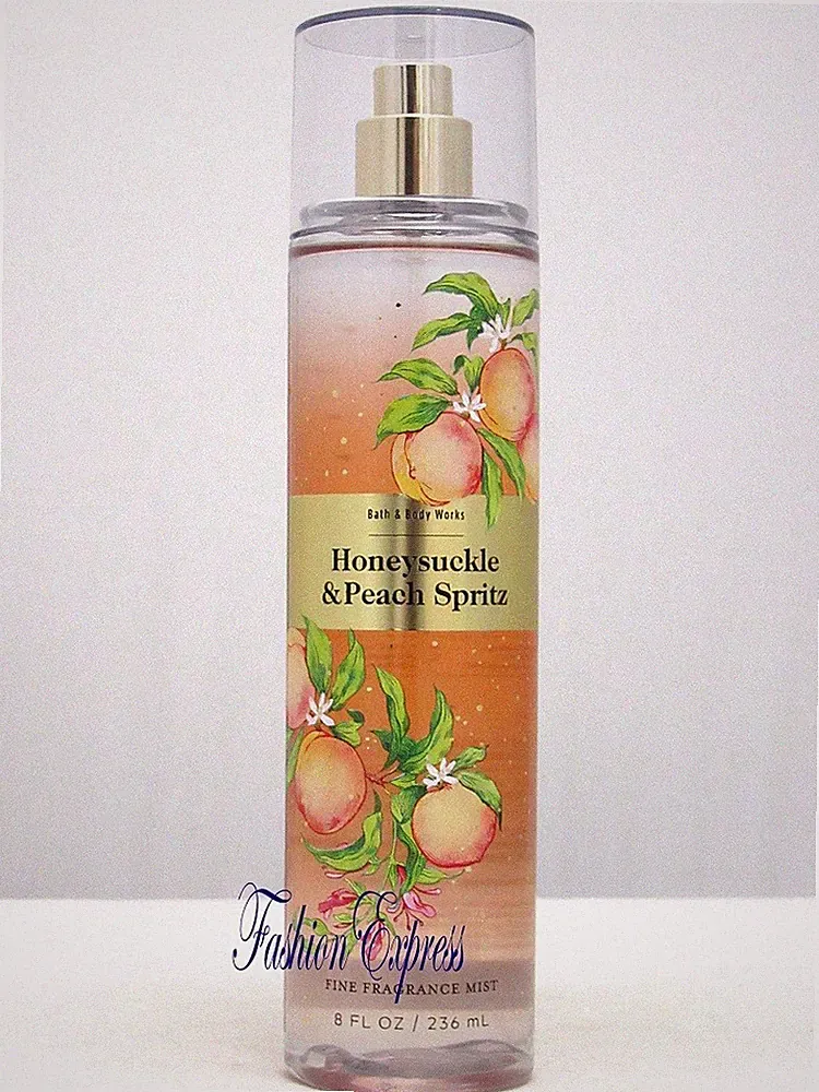BATH & BODY WORKS HONEYSUCKLE & PEACH SPRITZ FRAGRANCE BODY MIST SPRAY 8 FL OZ