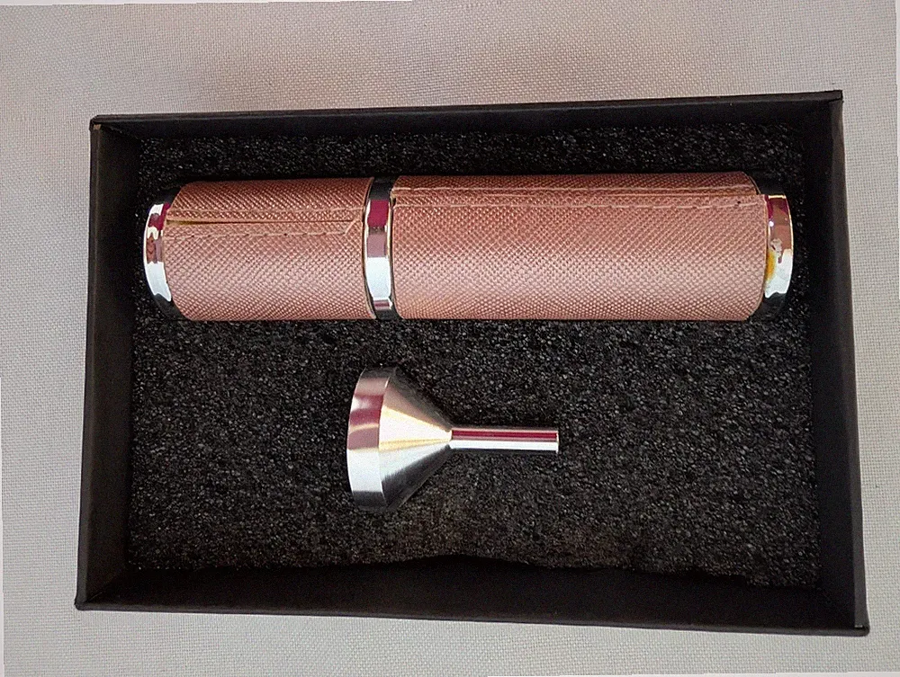 Bloomingdale’s Refillable Perfume Atomizer Travel Spray Peach
