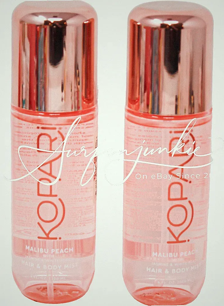 Kopari Malibu Peach Hair & Body Spray Mist 4 oz 2pc Set Fragrance Perfume New