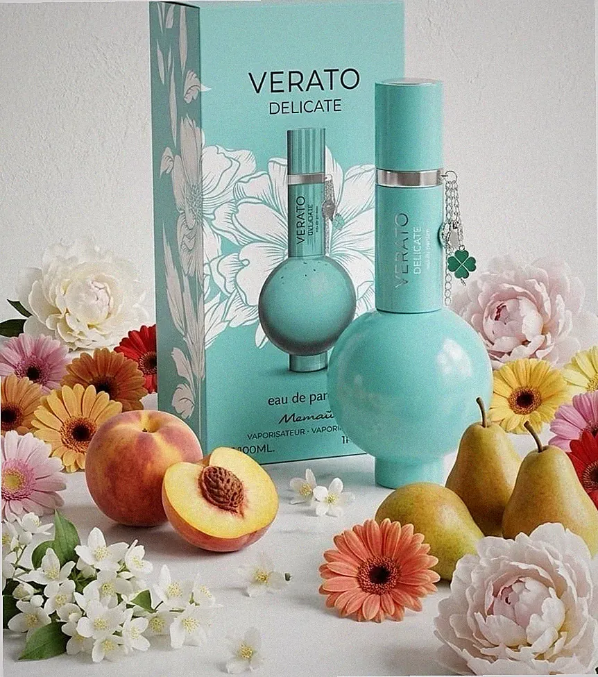 Verato Delicate Eau de Parfum Spray Peach Pear Floral Scent 100ML