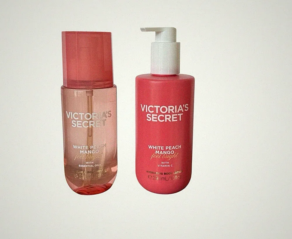 Victoria's Secret White Peach Mango Fragrance Mist & Body Lotion Set